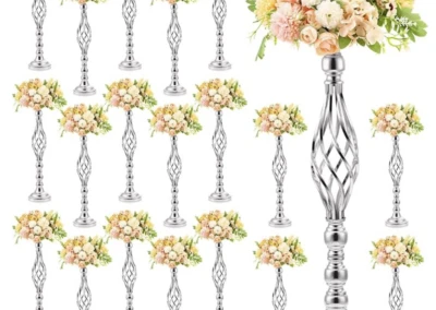 Silver centerpiece stands
